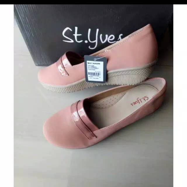 Sepatu wedges st Yves peach
