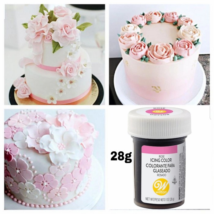 

Pewarna makanan wilton warna rose rosado 28 g food color icing wilton
