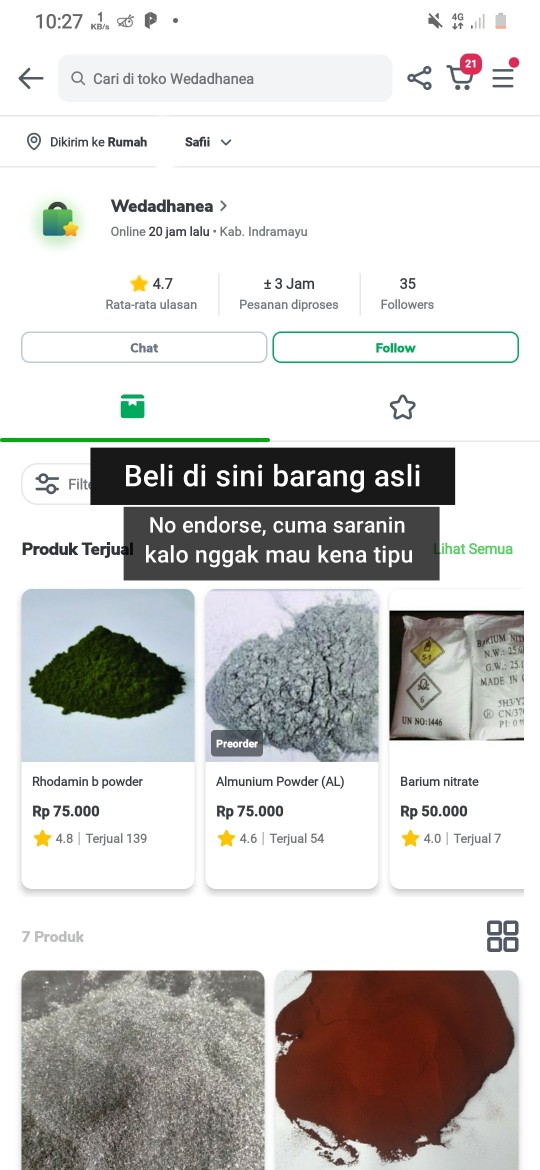 Sumbu Kembang Api Diameter 1.4 Mm 20meter