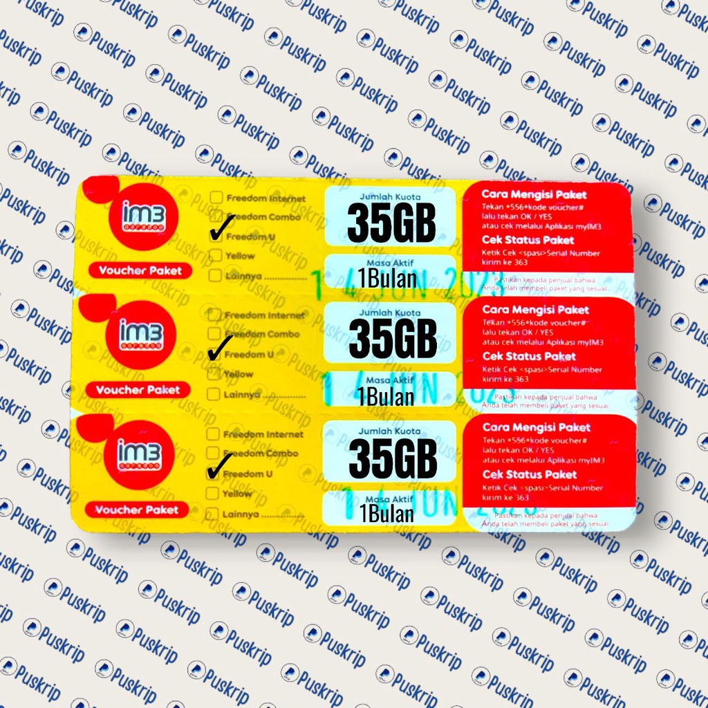 VOUCHER PAKET DATA INDOSAT UNLIMITED 35 GB