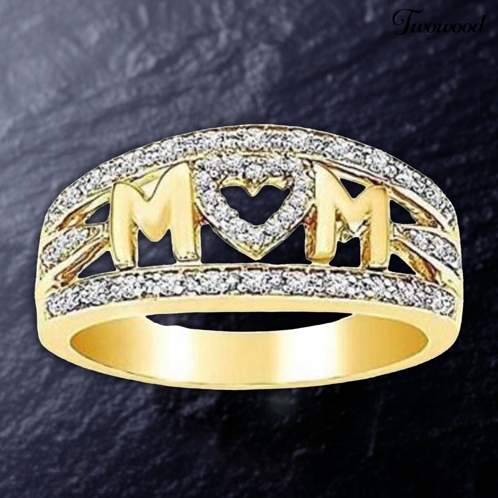 Cincin Berlian Imitasi Bahan Alloy Stainless Untuk Wanita