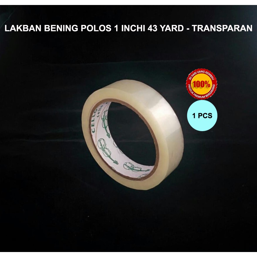 

Lakban Bening Polos 1 Inch 43 Yard Cello Tape - Transparant