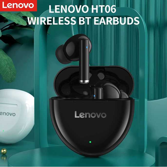 Lenovo TWS Earphone True Wireless Bluetooth 5.0 with Dock Earphone TWS Kualitas Suara Jernih Koneksi Bluetoth