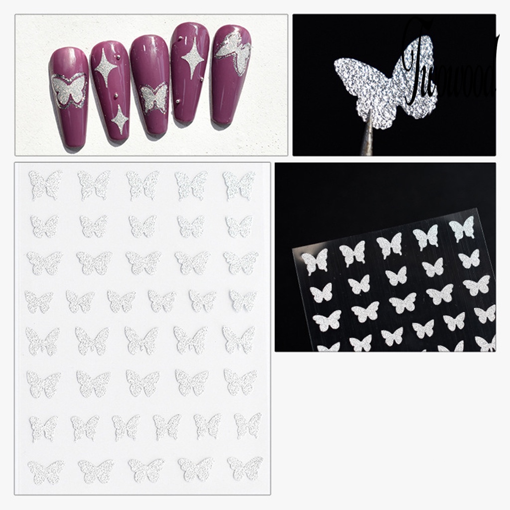 Stiker Nail Art Bentuk Hati Aneka Bentuk Warna Silver Untuk Wanita