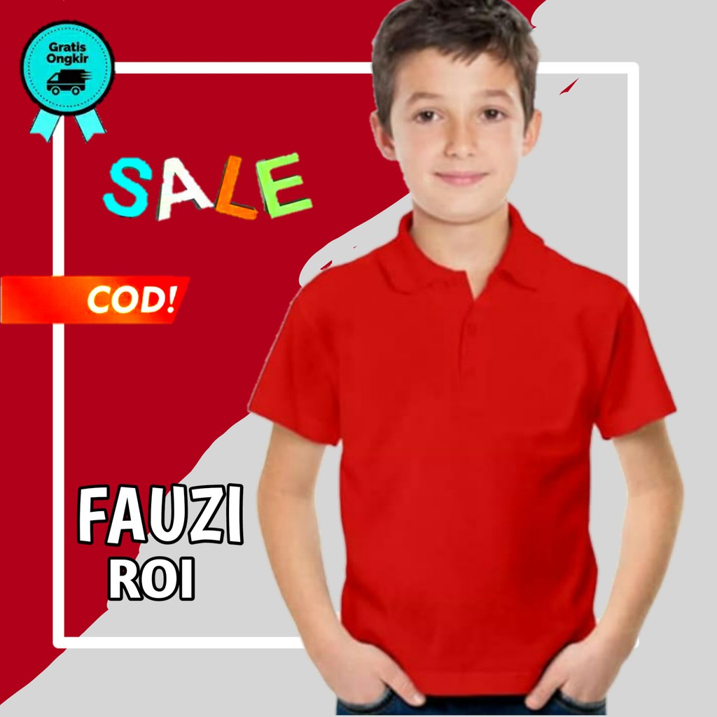 kaos kerah anak umur 8 - 15 tahun kaos polo anak laki laki baju anak cowo kaos anak cowo KE5