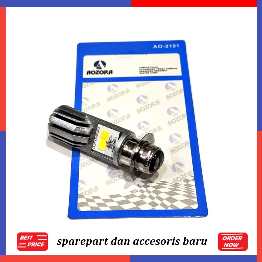 BOHLAM DEPAN LED AOZORA AC-DC YELLOW-WHITE AKSESORIS MOTOR