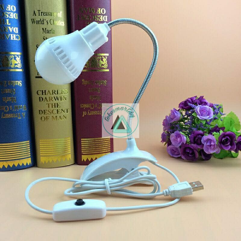 Lampu Belajar Jepit USB / Flexible Lampu Belajar 5 V