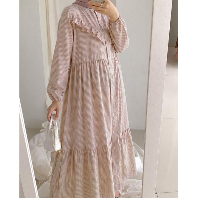 YUMNA DRESS ORI BUTIK CHLARIS|MIDI DRESS COTTON|DRESS GAMIS KATUN