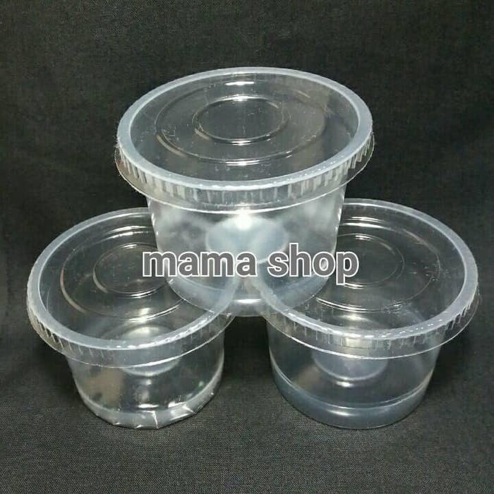 Cup Puding Es Cream Es Krim Jelly Jeli Agar Agar Gelas Plastik Kecil/ 55 ml