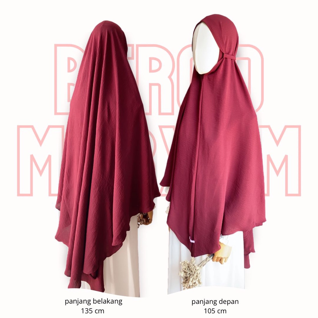 Bergo Tali Maryam Jumbo/Bergo Tali crincle airflow jumbo