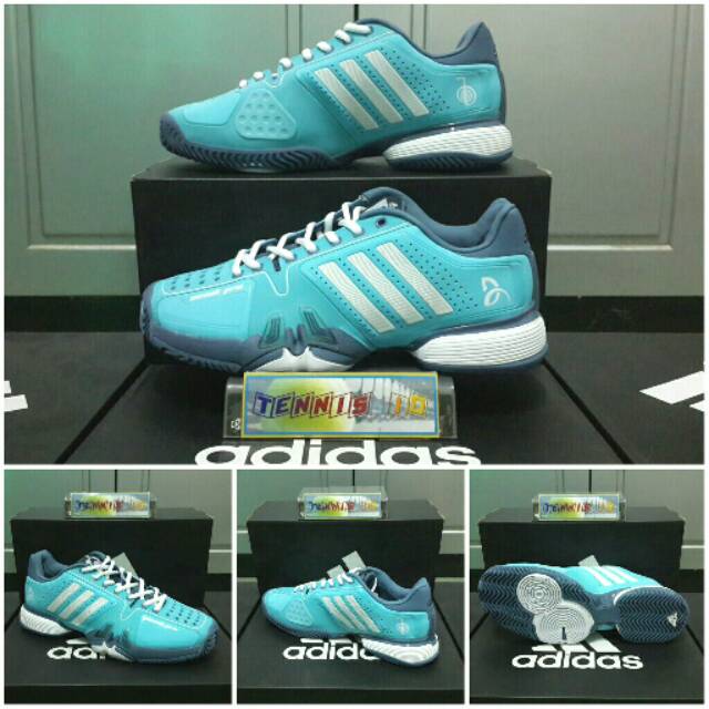 Sepatu Tenis Adidas Novak Pro 2017 - Tosca White Blue