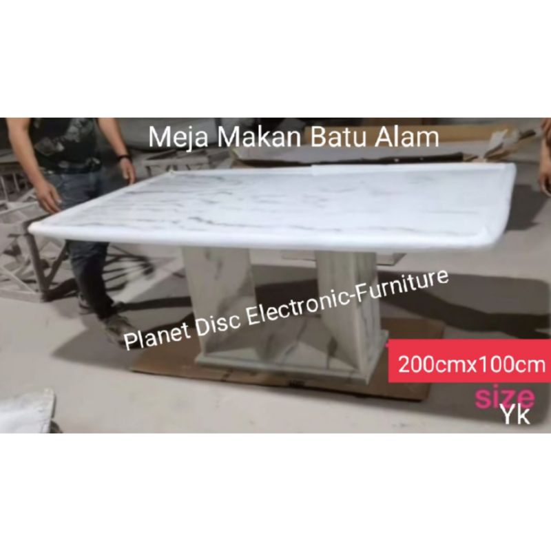Meja Makan Batu Alam 200cm Dining Table Promo murah