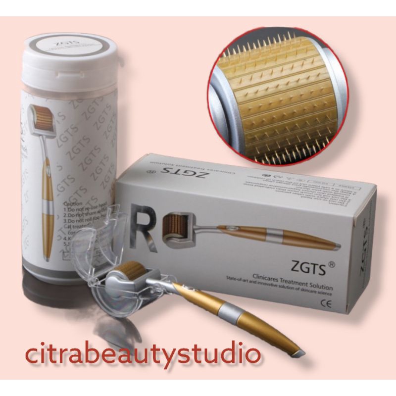Dermaroller alat facial wajah alat dermaroller ZGTS 192 derma roller titanium jarum micro