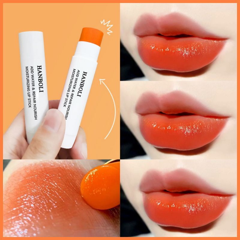 HS (RED ORANGE) HANBOLI LIPBALM MOISTURIZING REPAIR NOURISH / LIPSTIK RUBAH WARNA
