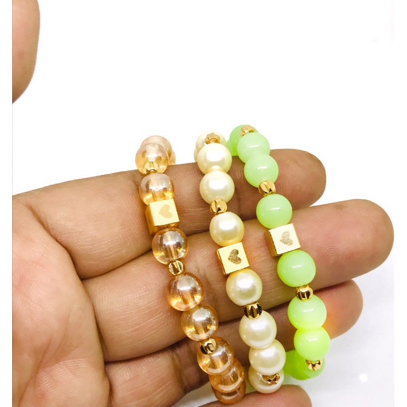 gelang tangan wanita //gelang manik manik //perhiasan lapis emas // gelang