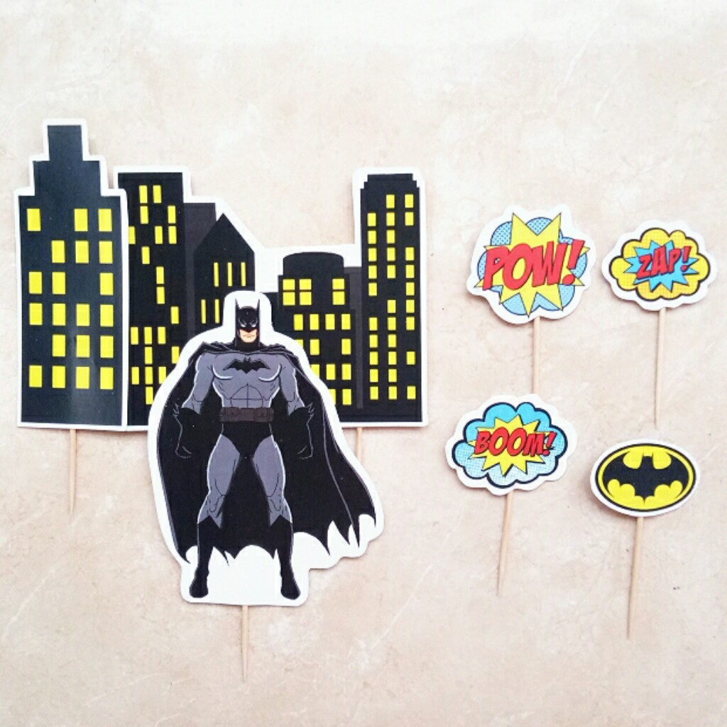 hiasan kue ulang tahun topper toper cake karakter batman BATMAN
