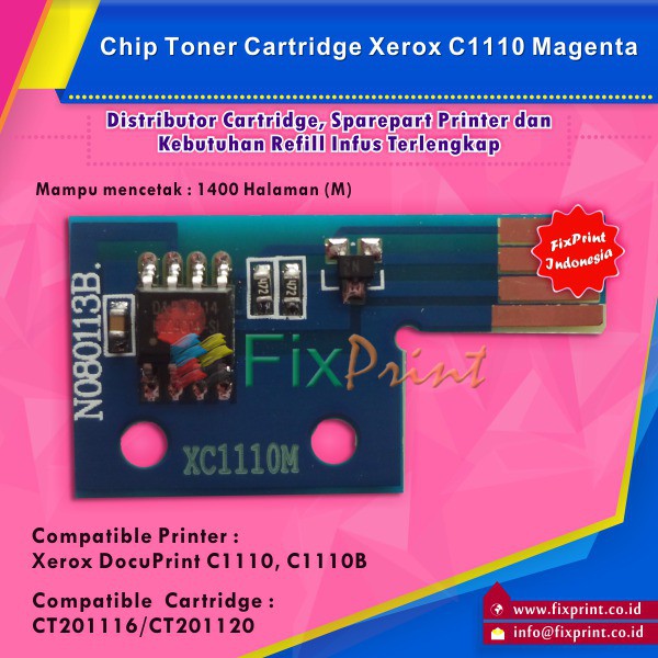 Chip Xerox C1110 Magenta, Chip Reset Toner Cartridge Xerox C1110 Magenta Murah