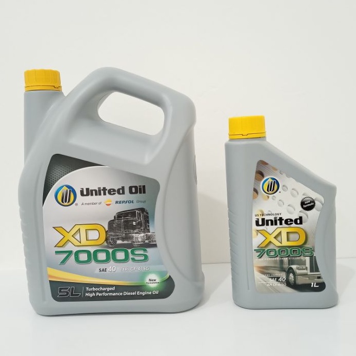 UNITED OIL XD 7000S OLI DIESEL SAE 40 API CF4/SL 5 LITER KUDA L300 PANTHER PS100 TAFT
