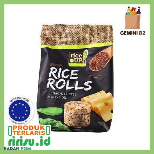 

8Tuf78F7- Rice Up Brown Rice Rolls / Cracker Beras Coklat Spinach And Cheese 50G 7Ti7Tgjtu-