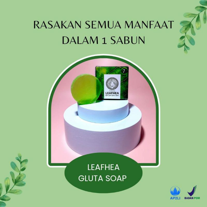 Leafhea gluta soap Ori treatment skin / sabun muka badan jerawat bekas luka / flek hitam komedo aler