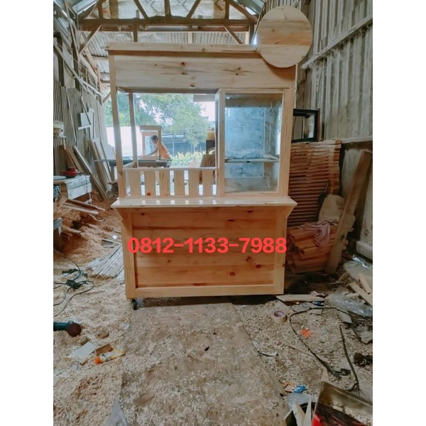 GEROBAK ETALASE / BOOTH MURAH / PECEL LELE / AYAM PENYET/ PEKEMPEK /SIOMAY / BATAGOR GEROBAK