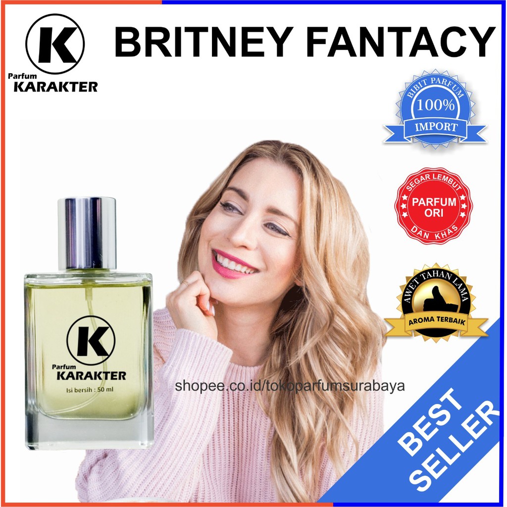 Bisa Cod | Parfum Cewek Britney Fantasy  Bibit Parfum Import Wangi &amp; Tahan Lama  Kemasan 50ml