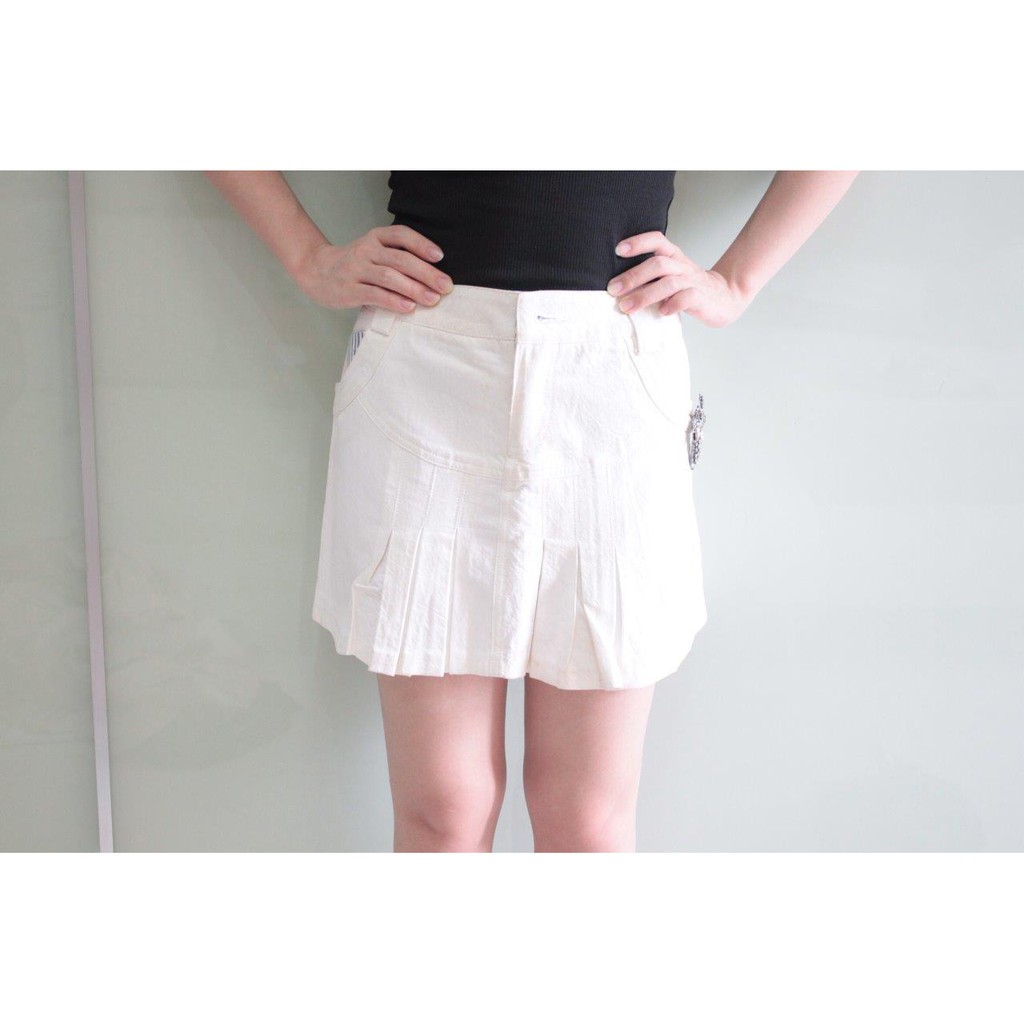 Rok putih rok mini putih