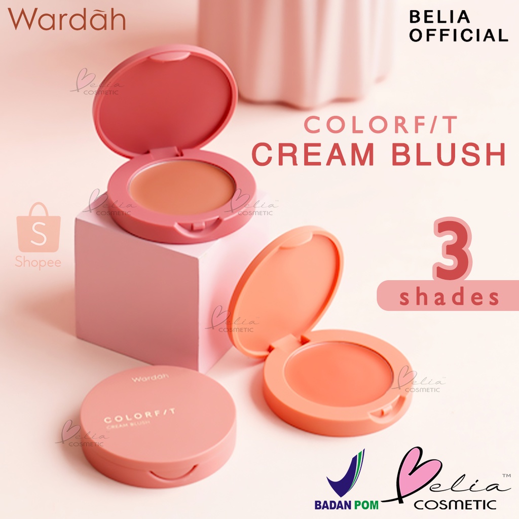 ❤ BELIA ❤ WARDAH Colorfit Cream Blush 3g | Intense &amp; Pigmented | Blush On | BPOM