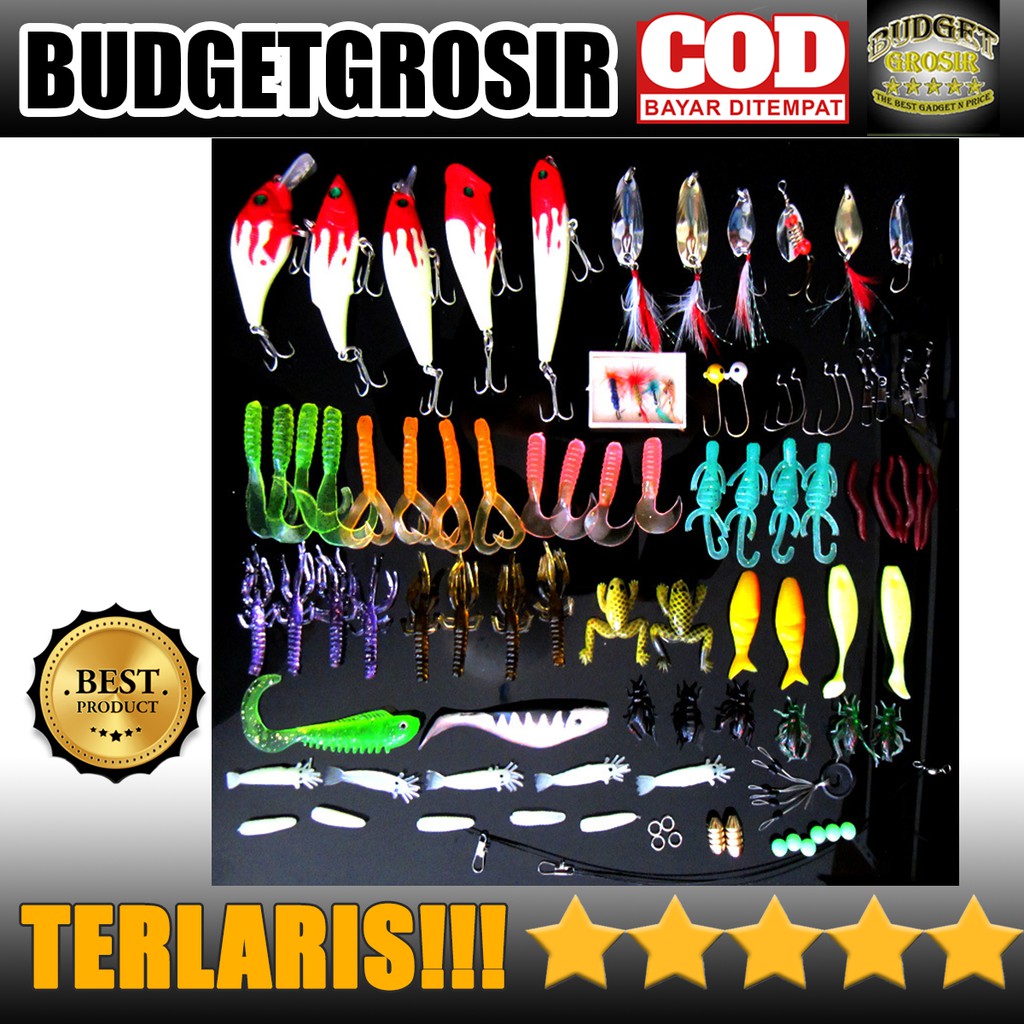 Umpan Pancing Ikan Set Finishing bait kit-33 100 PCS - DWS230 - Multi-Color--LIXADA