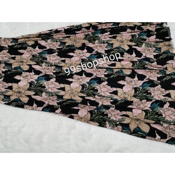 ♜ Rok payung lebar/prisket//maxmara skirt// motif flower bunga import bangkok ♪