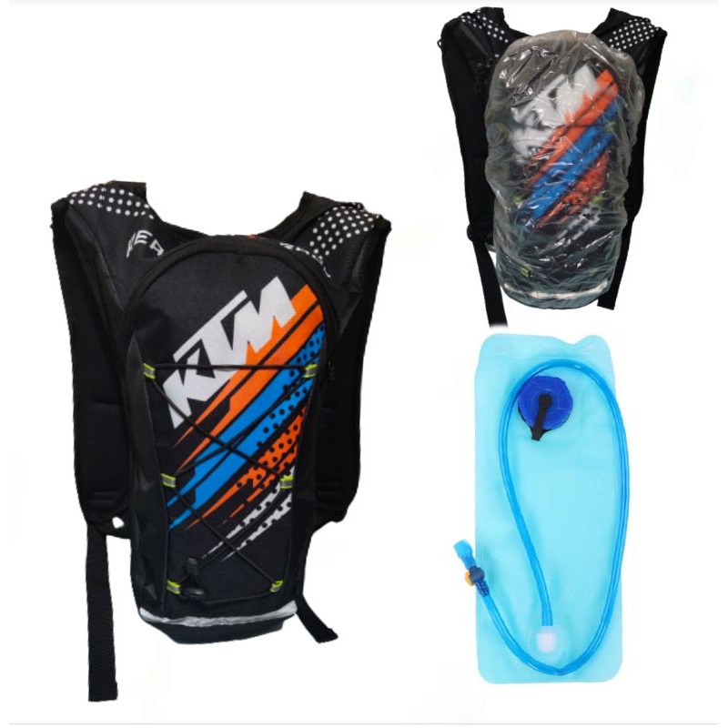 tas sepeda hydropack hydrobag cross trail KTM water bladder + Rain cover