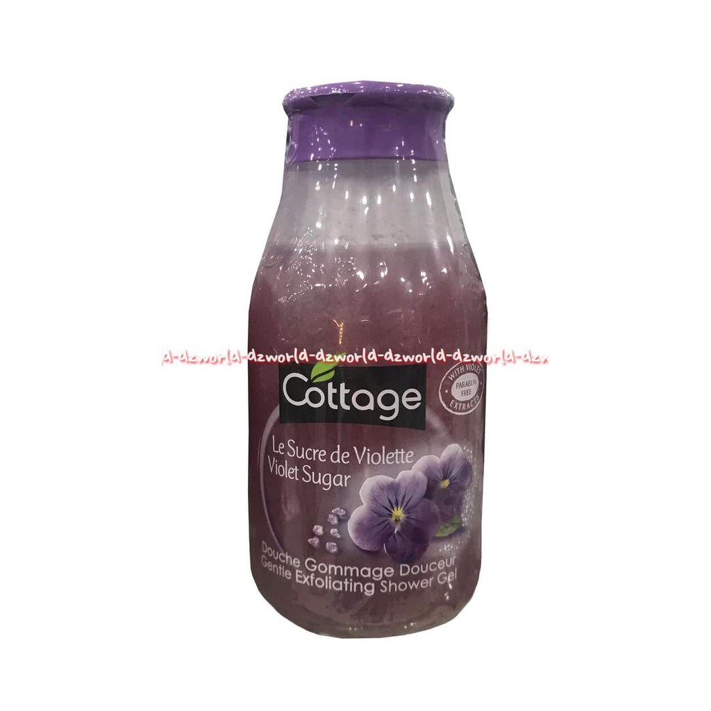 Cottage Shower Gel Violet Sugar Sabun Mandi Sekaligus Scrubbing 250mL