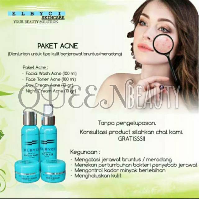 Cream Perawatan Jerawat Meradang PAKET ACNE BASIC / Perawatan Wajah / SKINCARE ELBYCI