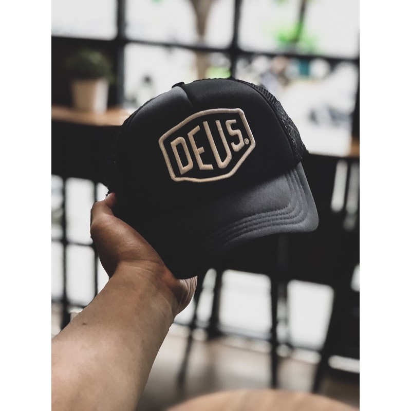 deus trucker black white