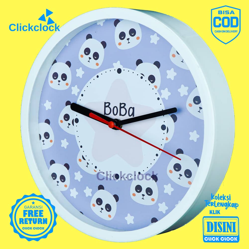 Jam Dinding Quartz Animal Kelinci Boba BB1188 Besar Dekorasi Rumah Murah