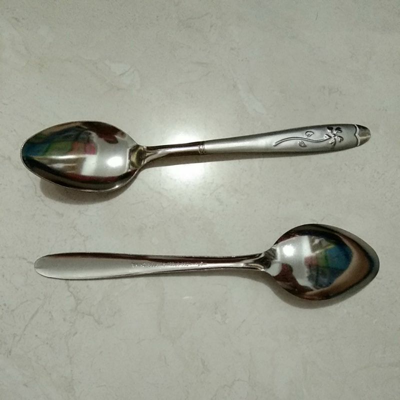 Sendok Makan stainless 24 gram motif bunga dove / Sendok Makan unik / Sendok Murah