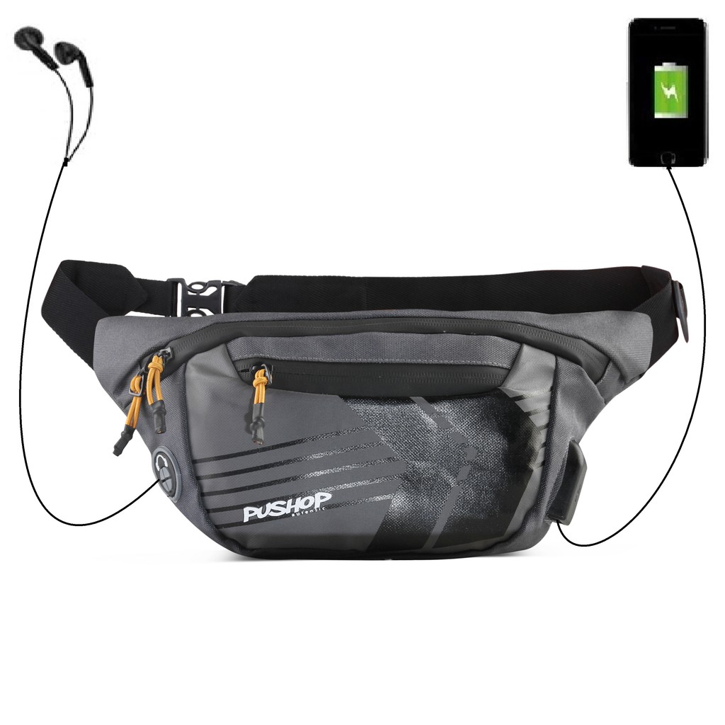 Tas Selempang Waistbag USB Pushop POP-G