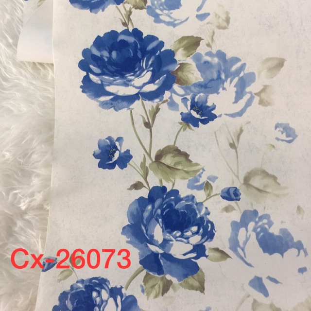 Wallpaper Dinding Bunga Mawar Biru Sale Shopee Indonesia