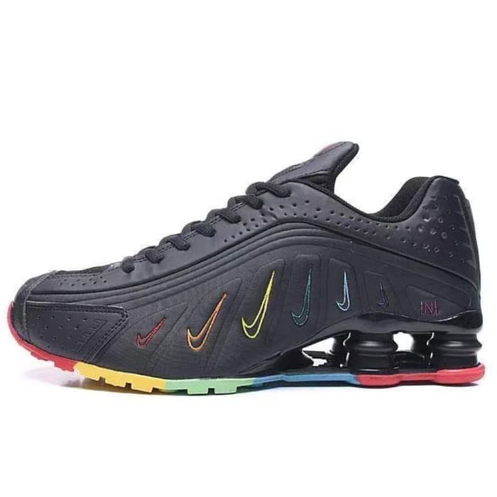 Diskon Murah "Sepatu Nike Shox R4 Black Multicolor Premium Original 2" Running kado sneakers premium