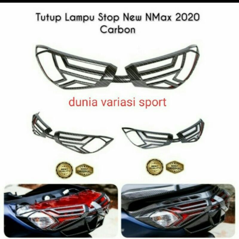 Cover Stop Pelindung Lampu New Nmax 2020 NEMO Karbon