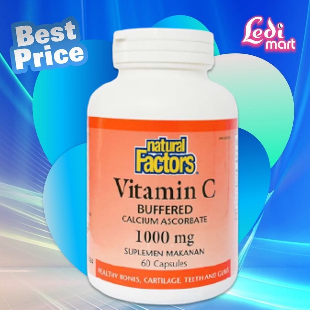 ORIGINAL Natural Factors Vitamin C Buffered 1000mg 60s BPOM / Natural Factors Vitamin C / LEDI MART