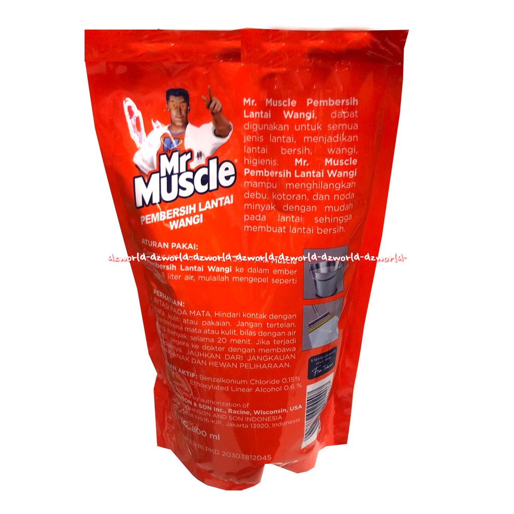 Mr Muscle Marmer 800ml Pembersih Lantai Bersih Mengkilap Jasmine Refill