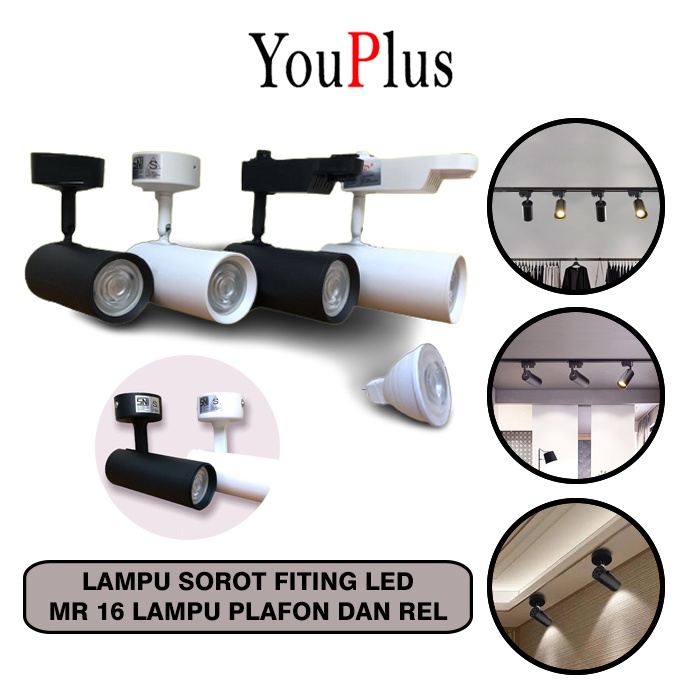 YOUPLUS Lampu Sorot Dekorasi MR 16 - LAMPU SOROT MR16 / FITING SOROT MR 16 - LAMPU PLAFON DAN REL