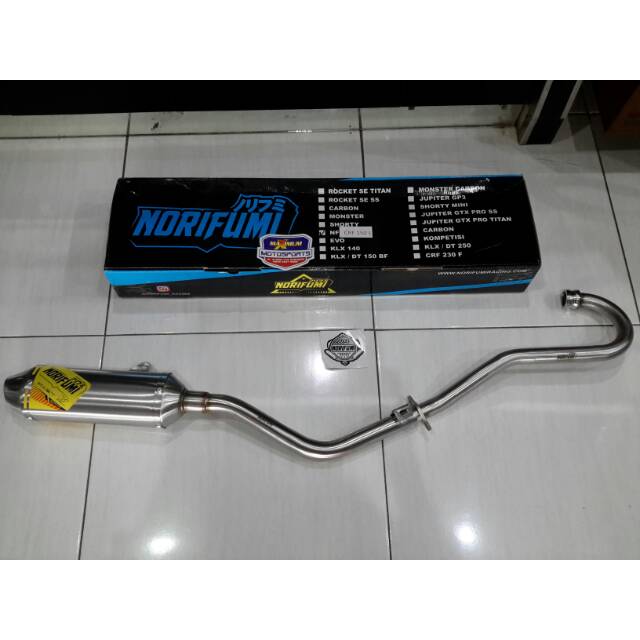Knalpot Norifumi CRF150L type NF stainless steel