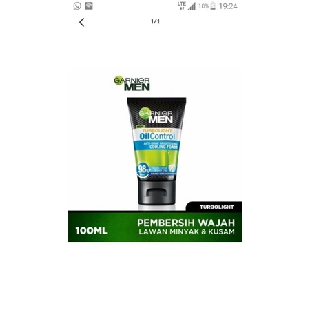 GARNIER Men Oil Control Refreshing Foam 100ml (All Day 98)