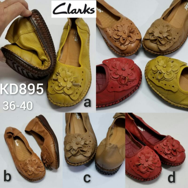 SEPATU KULIT CLARKS KD895 WOMEN FLATSHOES / SEPATU KANTOR / CLARKS