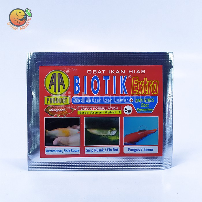 Obat Ikan / AA Biotik Extra Anti Bakteri, Jamur dan Strees