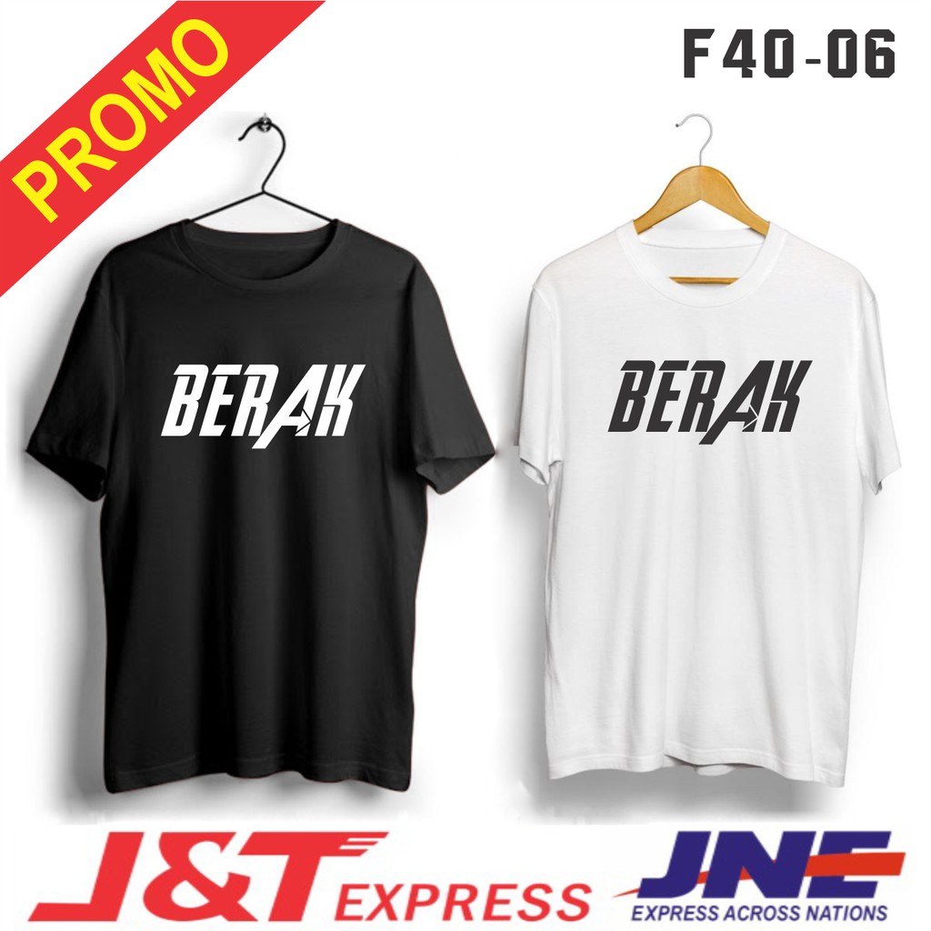 MURAH!!! KAOS BERAK F40-06 BAHAN COMBED 30S