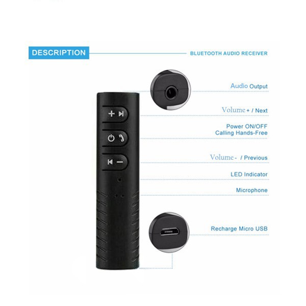 Wireless Bluetooth Receiver Stereo Audio Dongle