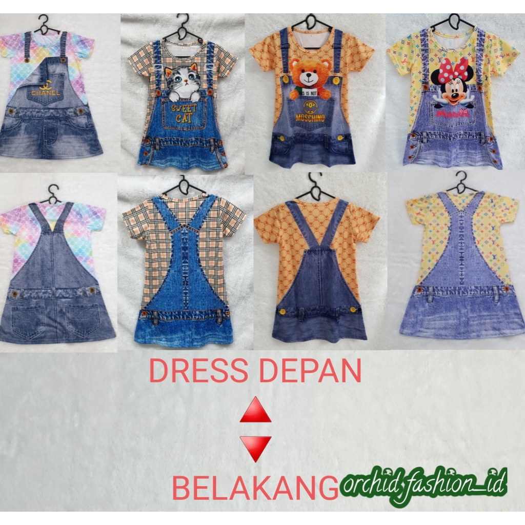 Dress Anak Perempuan / Daster Anak Perempuan Printing / Baju Anak Printing / Dress Anak Import UNTUK